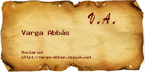 Varga Abbás névjegykártya